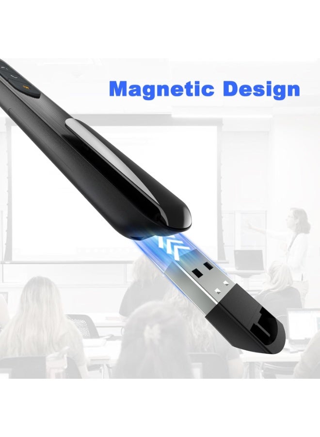 aWireless Presenter Remote Presentation Pointer Clicker USB  with Hyperlink Volume Remote Control, Powerpoint Board Slide Advancer Presentation Clicker for Mac/Laptop(NO Battery) - Image 2